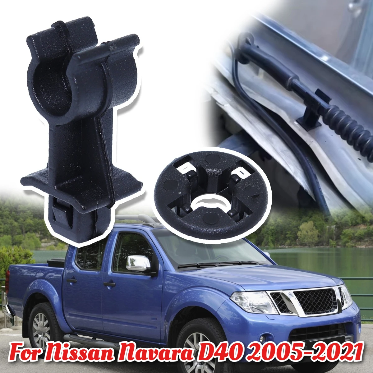 1 Kit Car Bonnet Hood Retainer Support Rod Clips Accessories Replacement For Nissan Navara D40 2005 2006 2007 2008 2009-2021