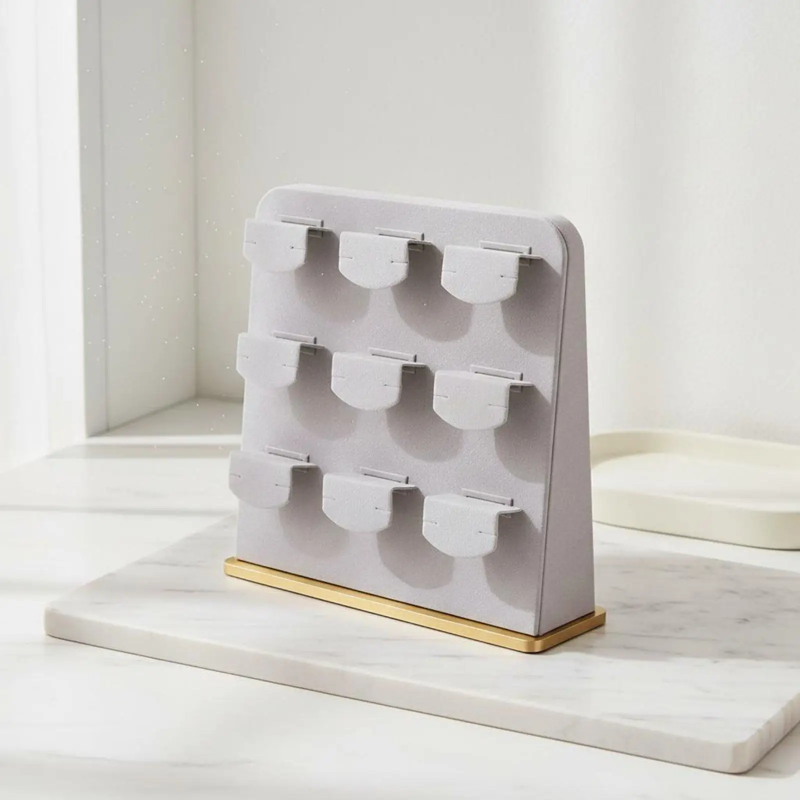 Earring Display Stand Luxury Jewelry Holder Organizer with Metal Base for Jewelry Store Showroom Display