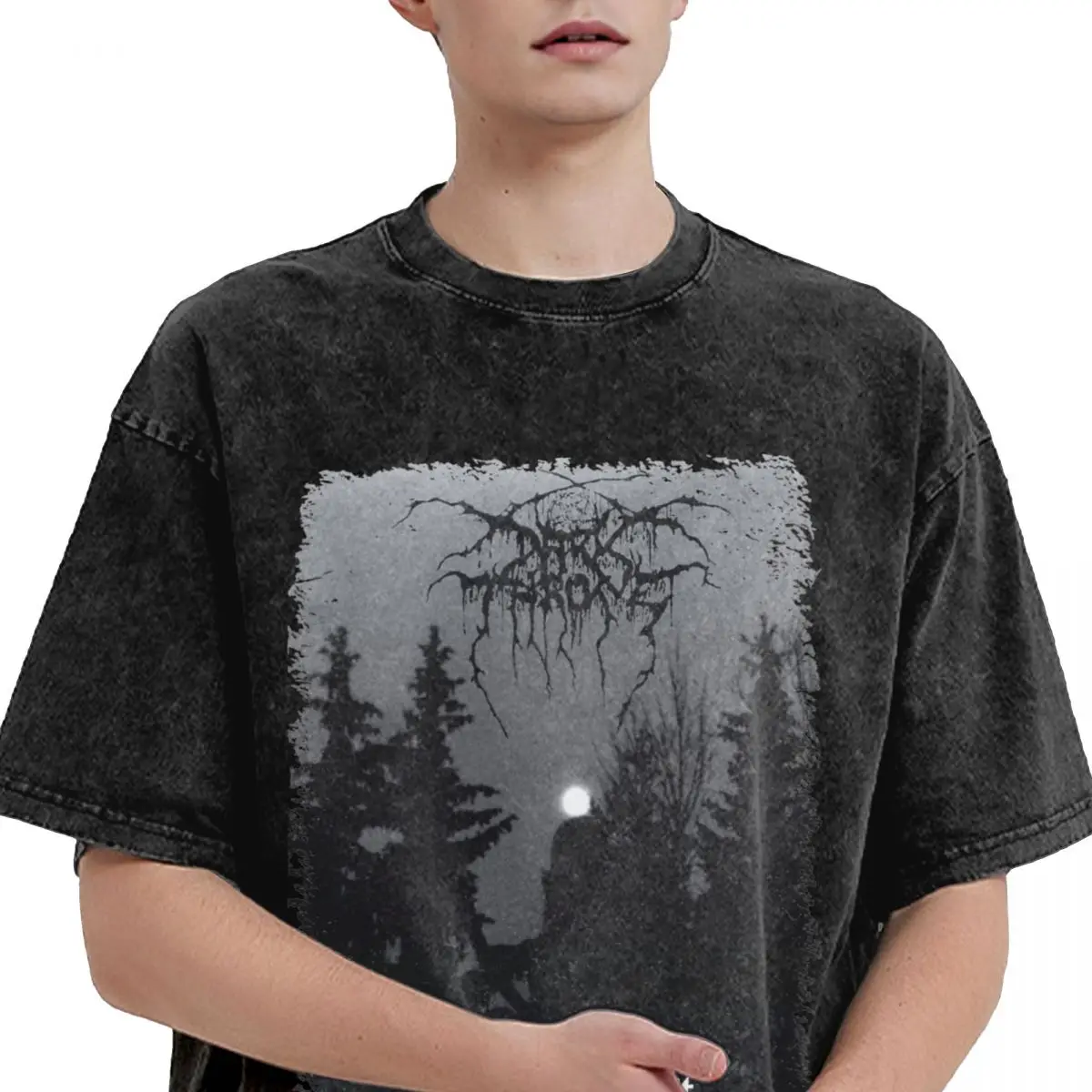 Washed T Shirts Darkthrone Transilvanian Hunger Hip Hop Vintage T-Shirt Oversize Streetwear Short Sleeve Tops Tees for Men Women