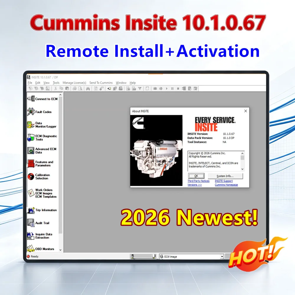 2026 Hot Cummins Insite 10.1 Pro No Expired Diagnostic Software Calterm 5.16 Inpower Pro V16 QuickServe 2017 1PC Remote Install