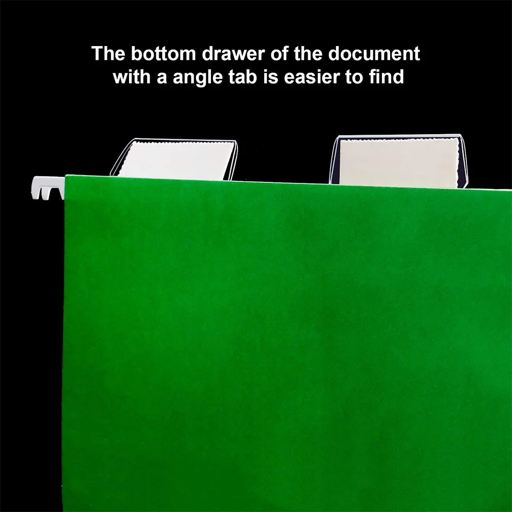 ABBQ SALE 60 Sets Hanging File Tabs and Inserts,Colorful File Folder Labels Filing Tabs for File Identification, Easy to Read