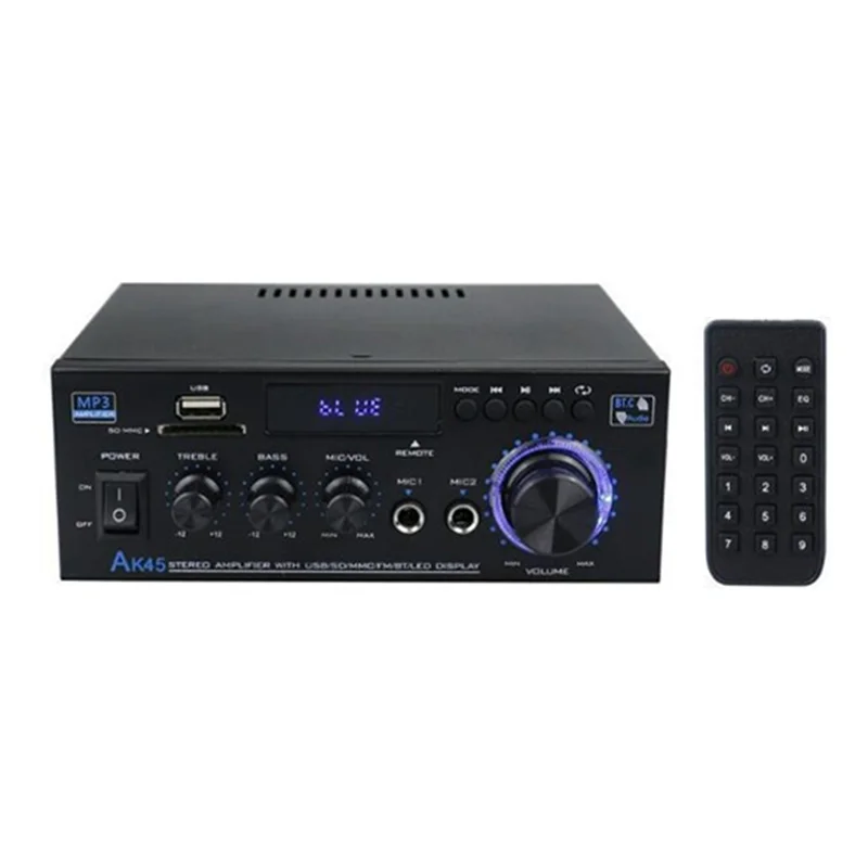 ABZW 블루투스 앰프 2.0 블루투스 서라운드 사운드 AMP 스피커 가정용 자동차용 1개 EU 플러그