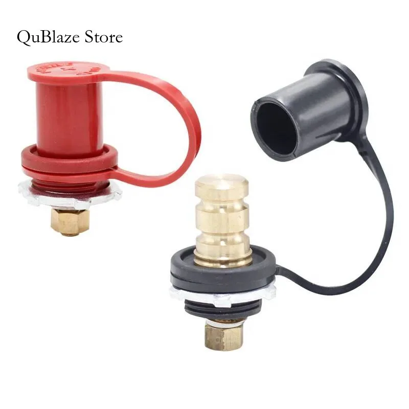 

Red Black M10 Power Jump Post 3/8" Single Stud Battery Junction Posts Block With Cover