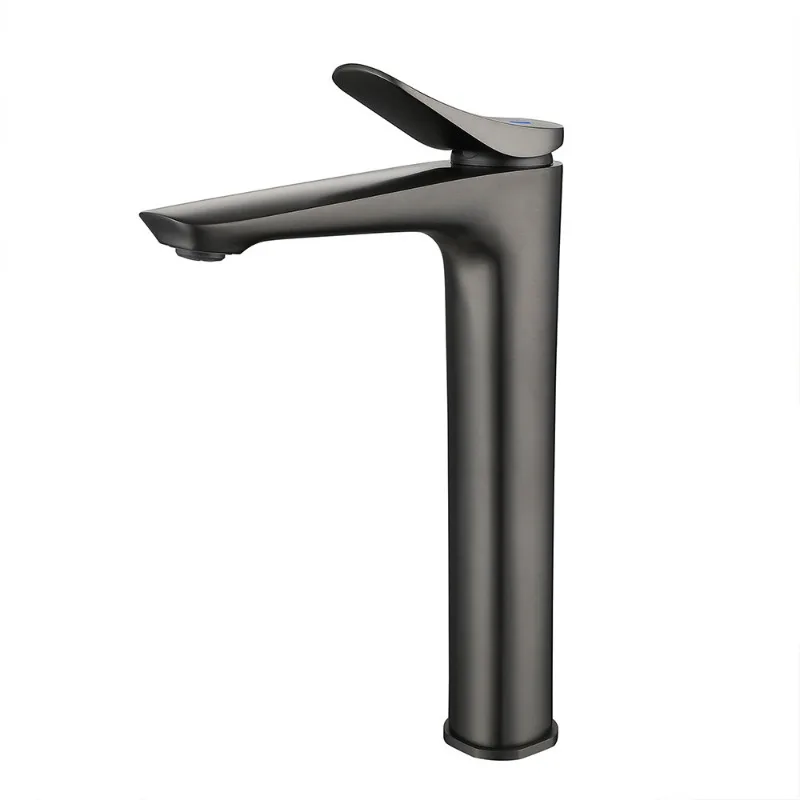 

Simple and high washbasin faucet, seven-character all-copper single handle single-hole bathroom cabinet washbasin washbasin