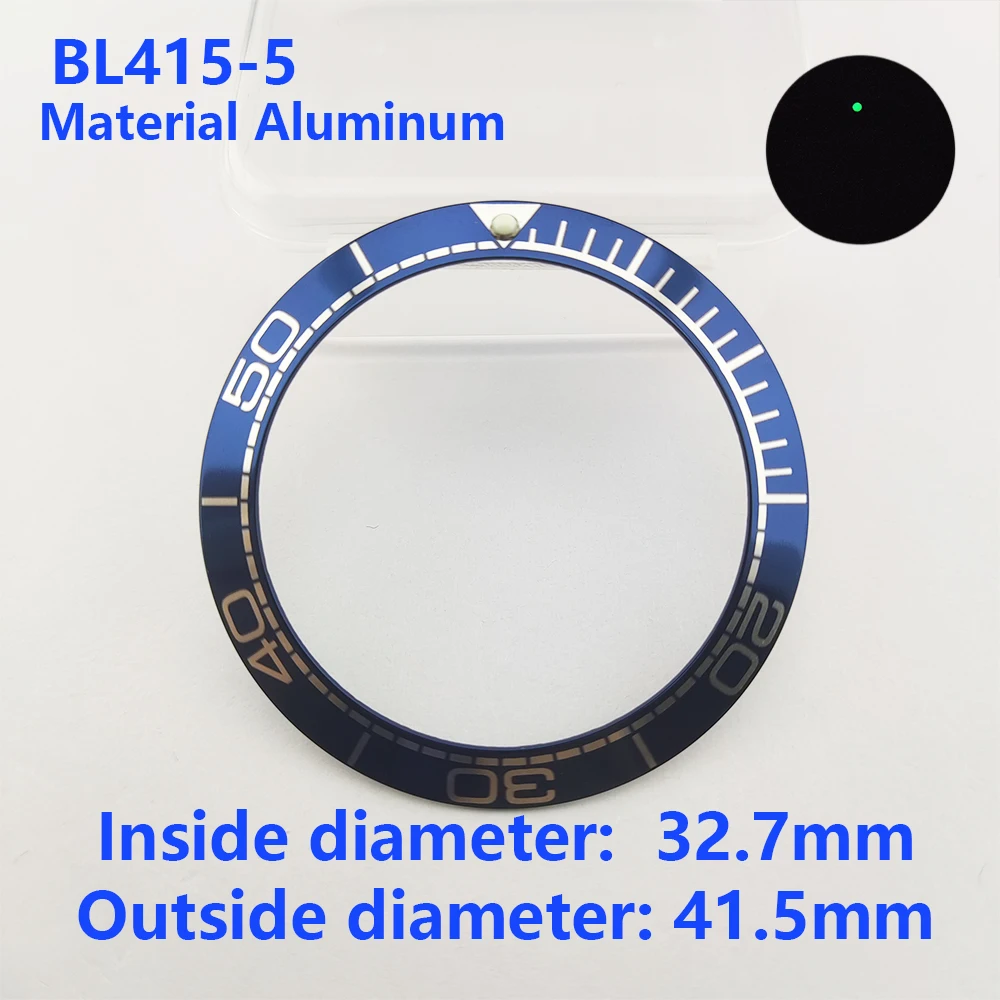 41.5mm*32.7mm Watch Ring High-quality Aluminium Bezel Insert Ring for SUB Seamaster Watch 44mm Case Watch Accessories