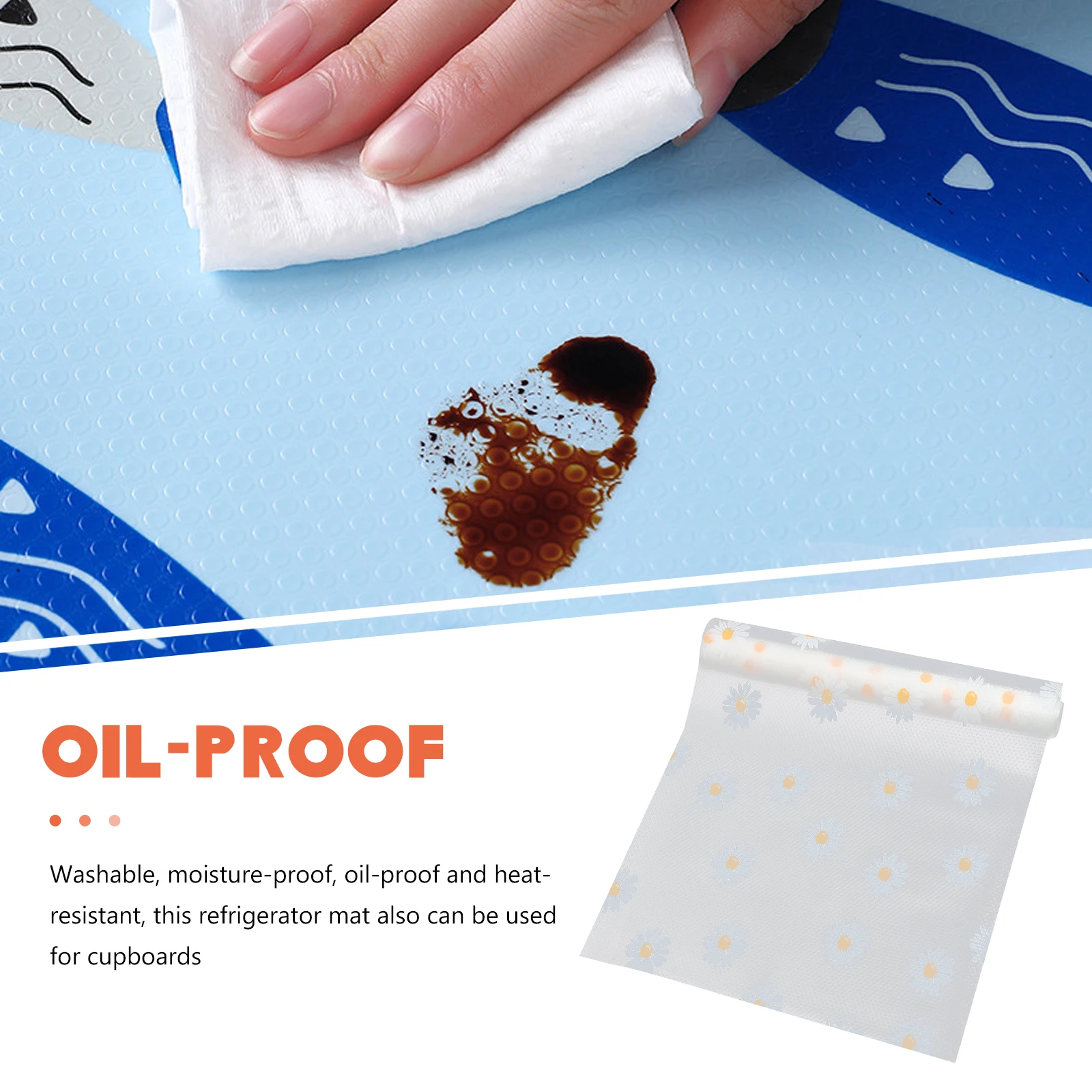 

Cabinet Liner Mat Waterproof Moisture-Proof Oil-Resistant Heatproof Non-Stick Shelf Liner For Kitchen Drawer Organizer