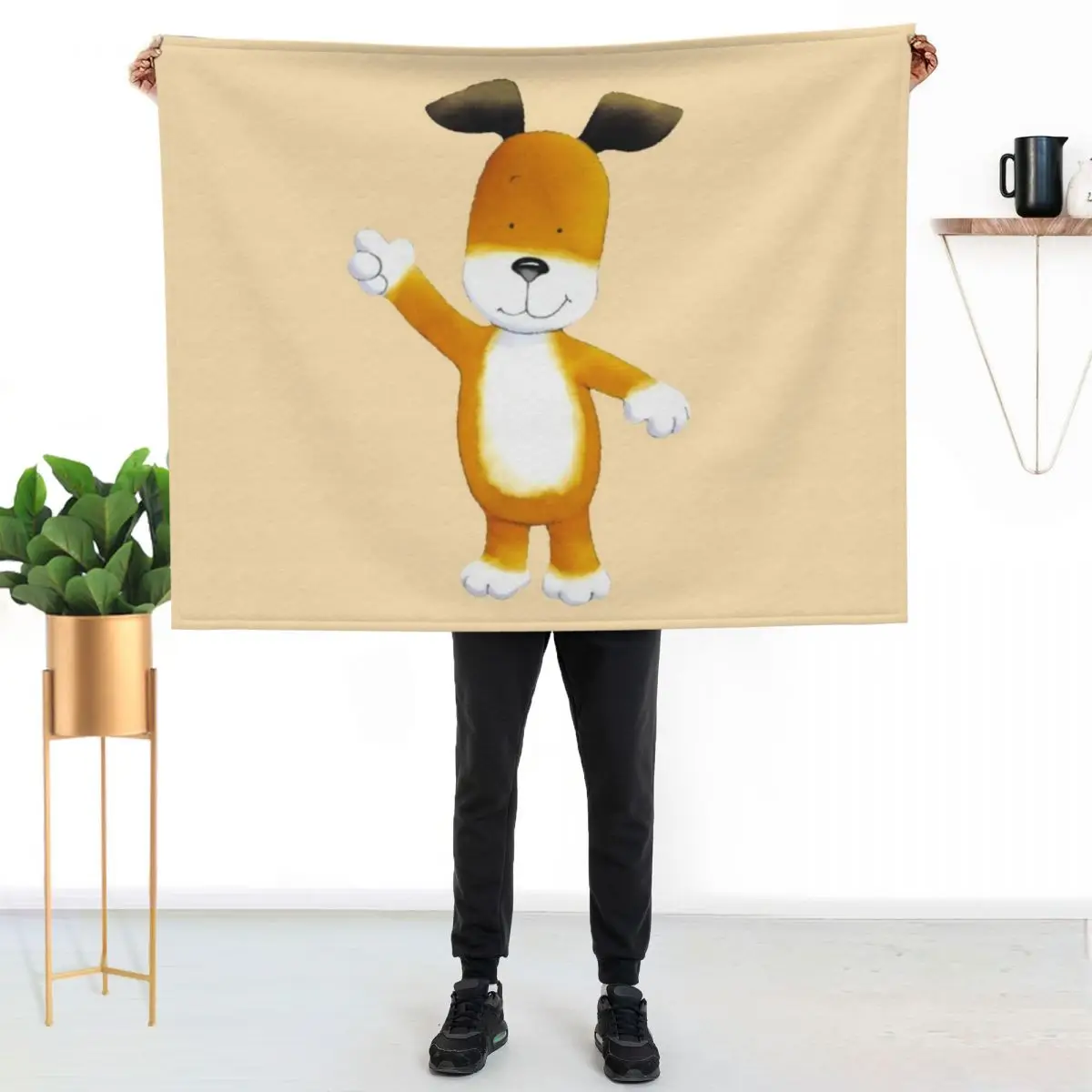 Kipper the dog Throw Blanket Sofas Plush Single Summer Summer Beddings Winter beds Blankets