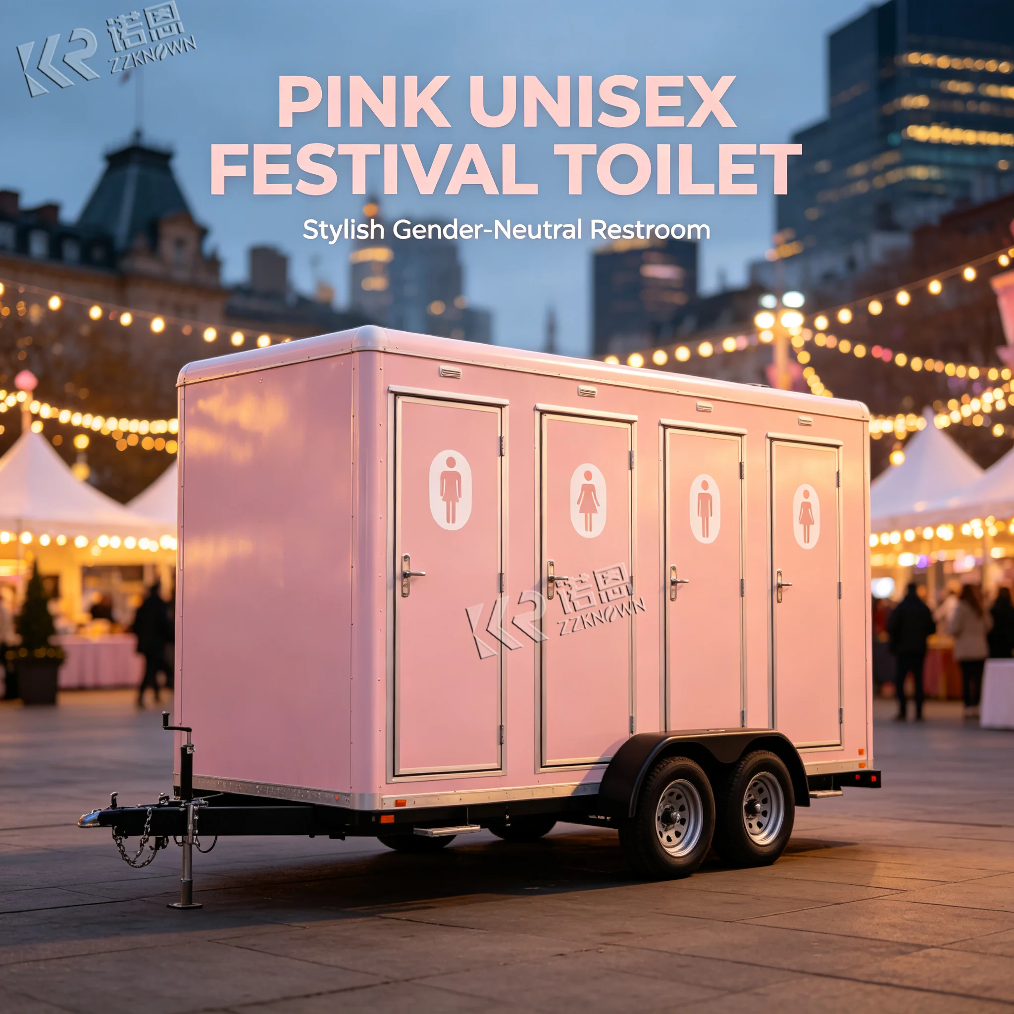 Mobile Toilets Outdoor Portable Toilet Trailer Restroom for Various Application Scenarios Beach Wedding Party