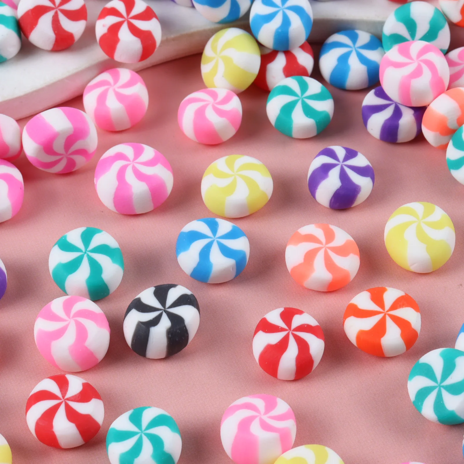 10pcs Mini Polymer Clay Christmas Candy Model Miniature Candy Decoration Accessories Handmade Craft Supplies Desktop Ornament