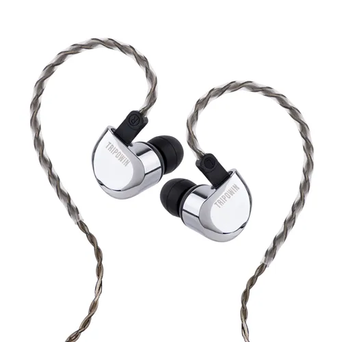 Imagen 1 del producto Tripowin Ruta10 auriculares de alta fidelidad 10mm LCP controlador dinámico auriculares internos con Cable desmontable plateado