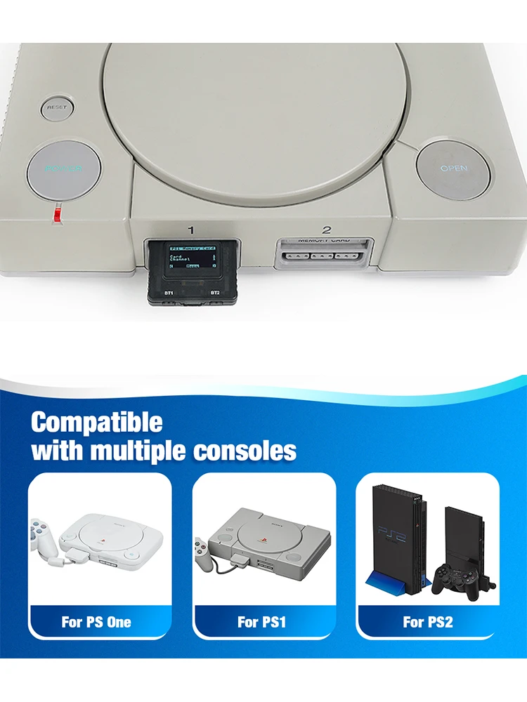 Bitfunx PSxMemCard Gen2 Sd2psXtd do przechowywania serwisów zapisów z gier PS1 i PS2 dla konsol PlayStation1 PS One Playstation2. — 2