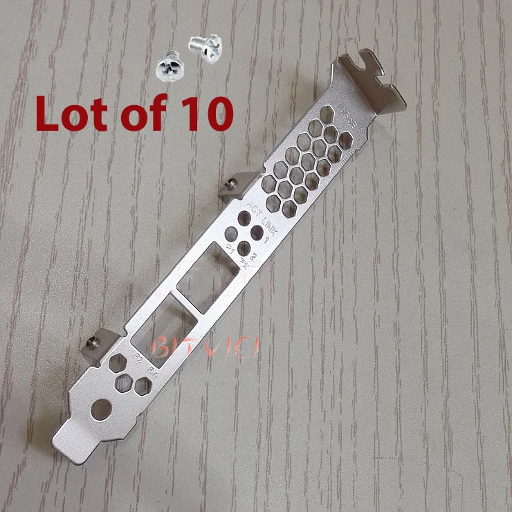 Lot of 10 Full Height Standard Bracket for HP NC523SFP NIC Network Card Adapter QLE-3242 593742-001 593715-001 593717-b21