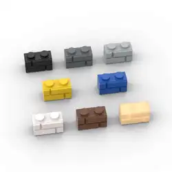 MOC 10PCS 98283 Modified 1x2 With Masonry Profile Building Blocks High-Tech Bricks Educational Idea Toys Children Birthday Gift