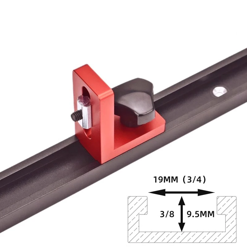 45 ประเภท Miter Track หยุด Chute Stopper อลูมิเนียม Backing Connector งานไม้ T Slot T แทร็กหยุดตาราง Saw DIY เครื่องมือ