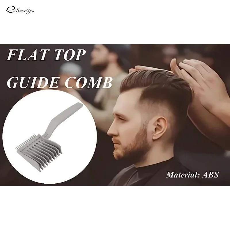 1PC Men\'s Barber Fade Comb Professional Men\'s Hair Cutting Tools Hair Cutting-Comb Heat Resistant Flat Top Comb Clipper Combs