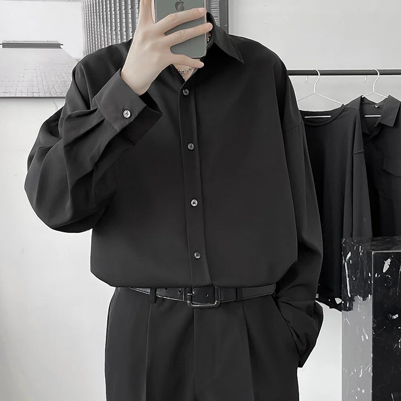 Men suit web celebrity of South Korea's comfortable leisure loose unlined upper garment the new handsome single-breasted shirt