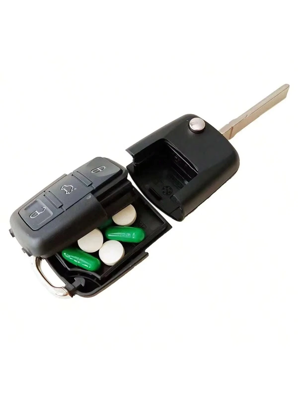 1PCS Discreet Hidden Compartment Stash Box Car Key Fob Decoy Safe for Secret Money Storage