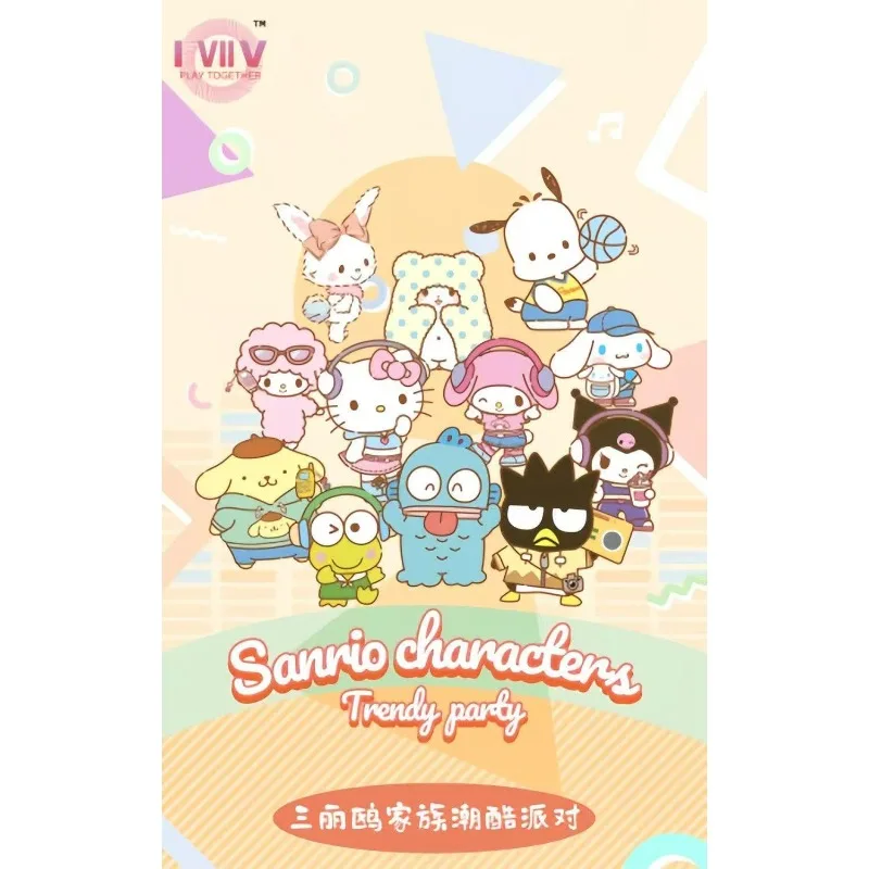 IVIIV Sanrio Characters Family Party Collectible Trading Cards Booster Box, Hello Kitty Hangyodon Pompompurin Cute Claw Machine