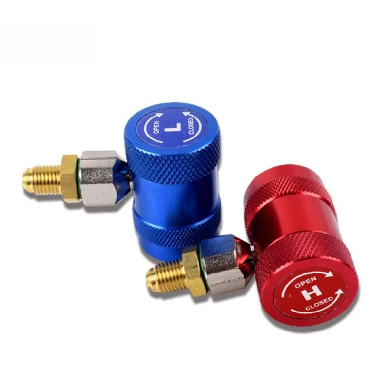 Auto AC Refrigerant Quick Coupler High Low Pressure Adapter R1234yf Manifold Gauge Charging Aircon Maintenance Hardware Parts