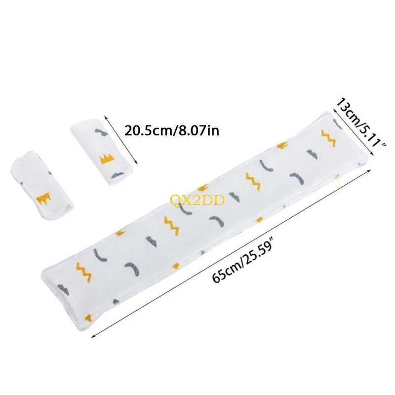 QX2D Cotton Baby Bibs 4-layer Infant Carriers Saliva Towel Sucking Cloth Stroller Towel Shoulder Strap Accessories Towel