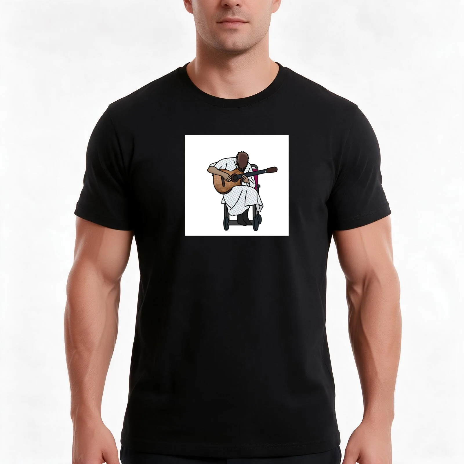 Animation Ren - Hi Ren healed T-Shirt, Summer Casual Cotton Tee, Oversized Streetwear Tops, Vintage Graphic Print, 100% Cotton