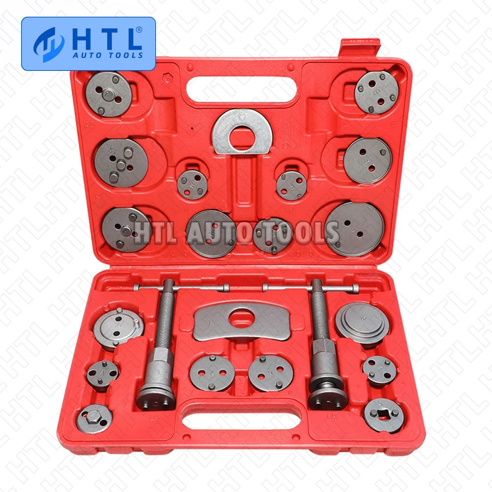 22pcs Universal Car Disc Brake Caliper Wind Back Brake Piston Compressor Tool Kit For Most Automobiles Garage Repair Tools