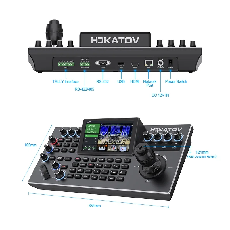 

TLF KC50 Multi Functional PTZ Remote Controller Keyboard with Joystick for Video Conferencing Live Event Broadcasting