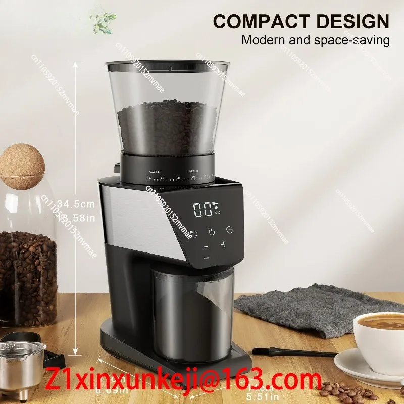 Electric coffee grinder with 30 gears for grinding espresso and Americano.