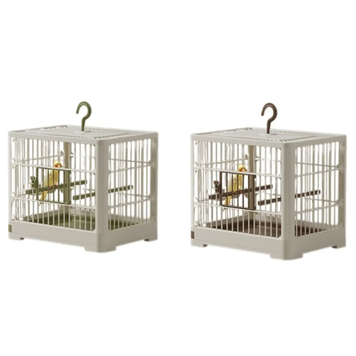 

A013 1pc Birdcage Parrot Villa Cage Large Space for Breathability Outdoor Portable Bird Walking Artifact with Feeder B