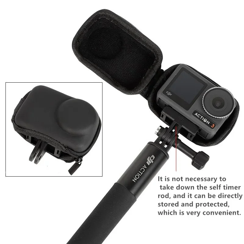 Fuselage Mini PU Storage Box Waterproof Protective Case For DJI Osmo Action 3 Camera Accessories