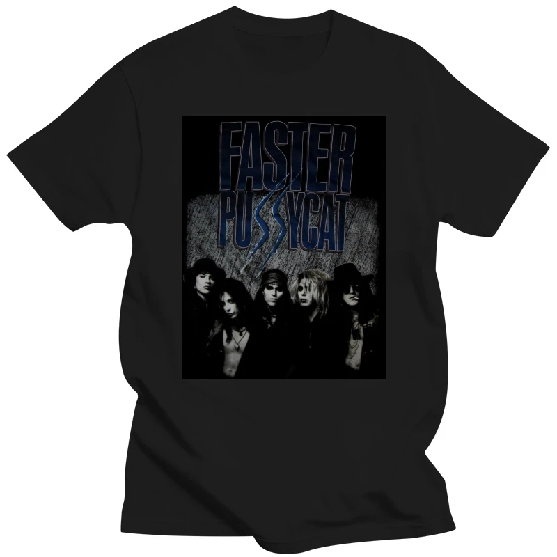 Faster Pussycat - S / T Tour'87 - '88 T Shirt ( S - Xxxl ) Sleeve Tee Shirt Homme Tshirt