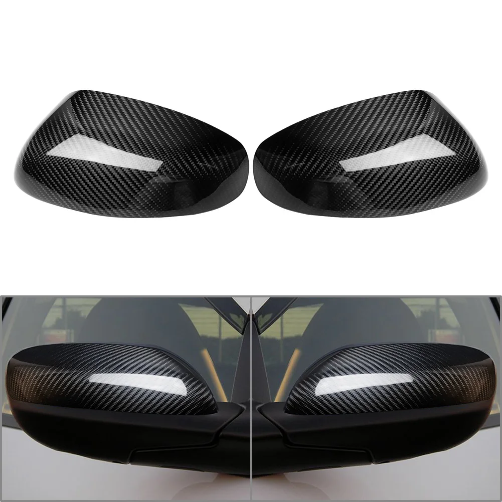 1Pair Car Rearview Door Mirror Cover Side Wing Mirror Cap Carbon Fiber For Mazda RX8 2003-2012