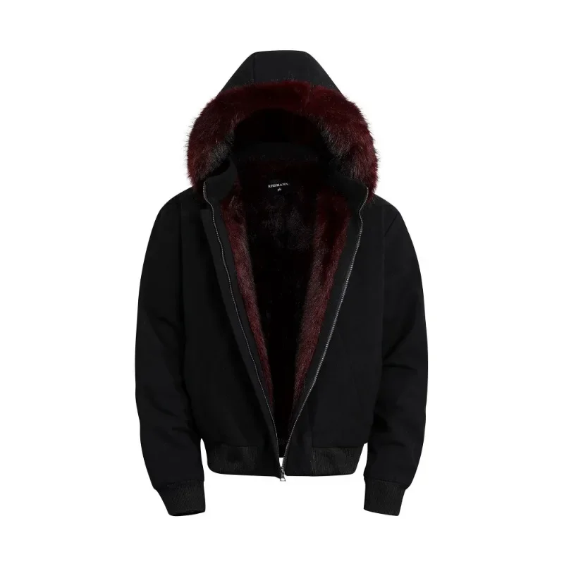 

Мужские зимние утолщенные повседневные свободные пальто на молнии с длинными рукавами, хлопковые куртки в американском уличном стиле с капюшоном