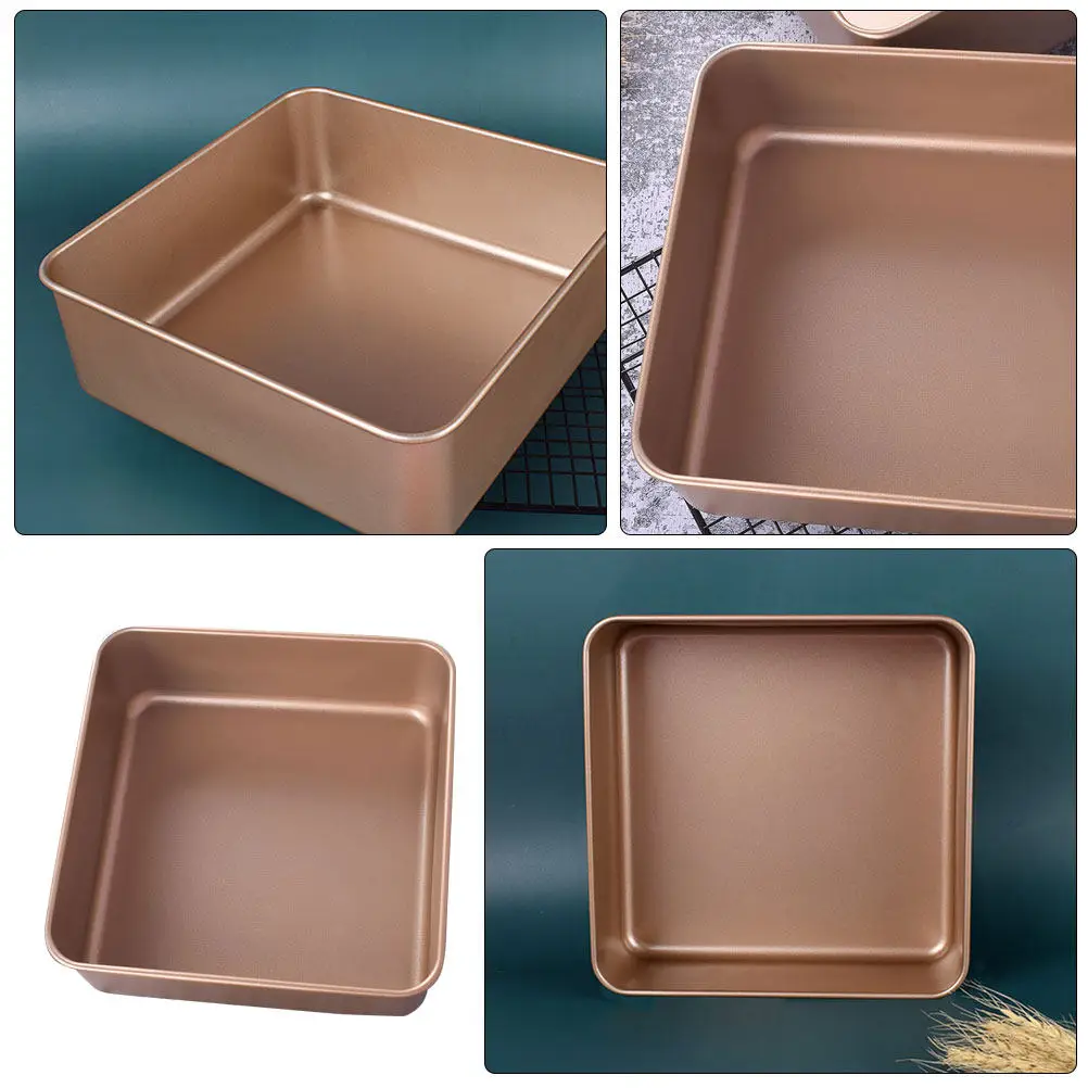 Cake Pan Non Stick For For Baking Cake Baking Christmas Steel Square High Sided Mold Perfect Cookies Lasagna Roaster