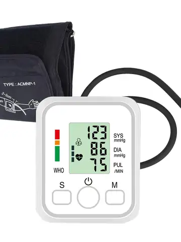Blood Pressure Test Kit BP Monitor Upper Arm Automatic Tonometer Digital Sphygmomanometer Pulse Medical Device