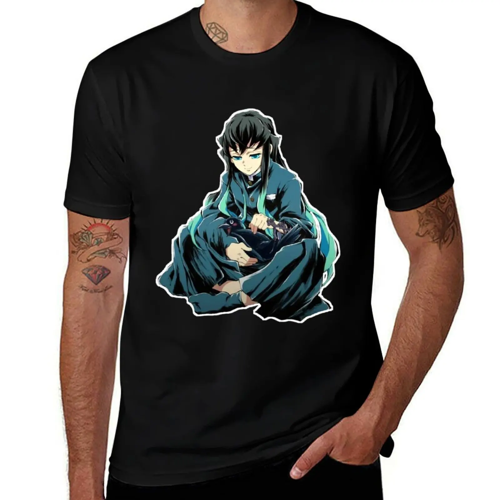

Muichiro and ginko T-Shirt anime tshirt man t shirts high quality luxury brand t shirts cotton 100% T-Shirt