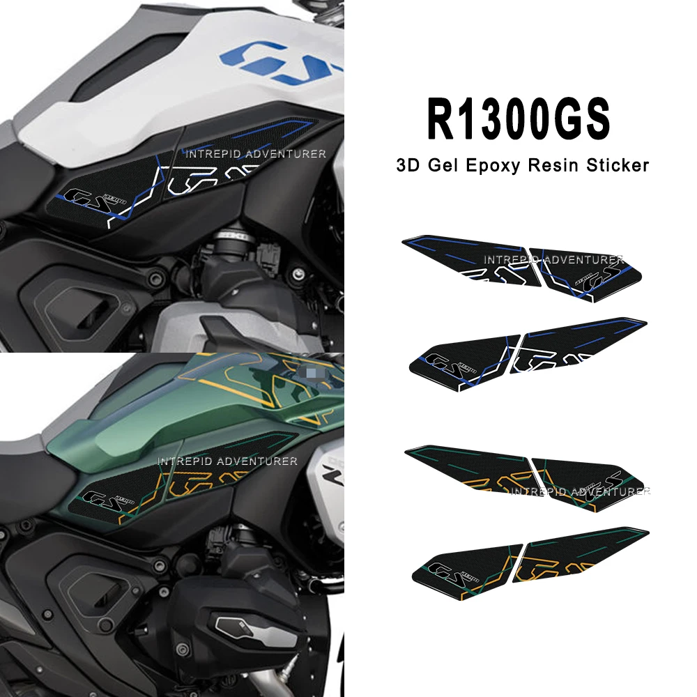

3D gel Resin Stickers Motorcycle Side fuel tank pads Protectors Sticker Scratch-Resistant for BMW R1300GS R 1300 GS 2023 2024
