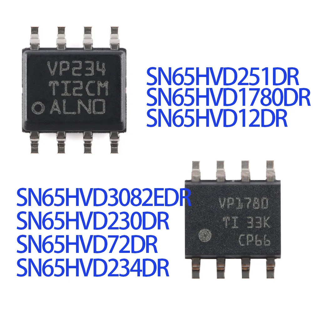 5PCS SN65HVD3082EDR SN65HVD230DR SN65HVD72DR SN65HVD234DR SN65HVD251DR SN65HVD1780DR SN65HVD12DR IC Chip