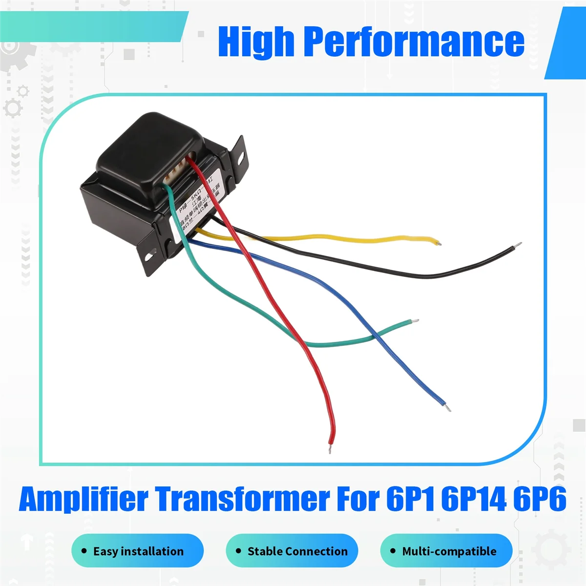 

Qualitative 1PCS Tube Amplifier Single-Ended 5K Single-Ended Output Transformer for 6P1 6P14 6P6 0-4-8 Ohm DIY Vacuum Tube Ampli