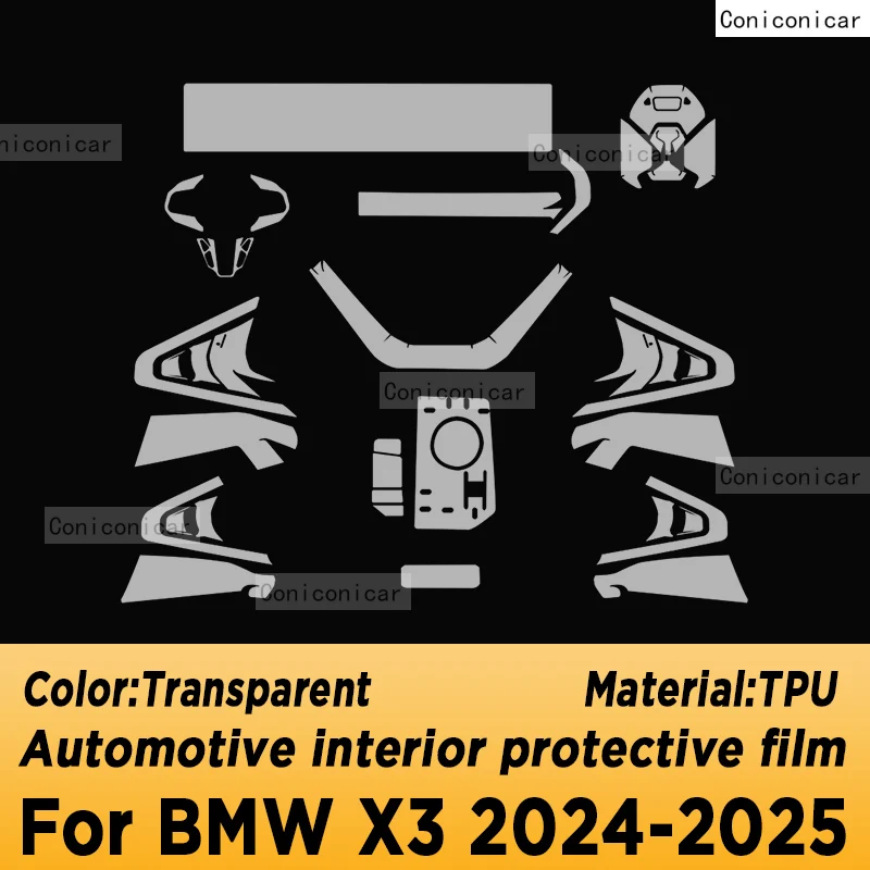 

For BMW X3 2024 2025 Panel Dashboard Navigation Automotive Interior Protective Film TPU Anti-Scratch