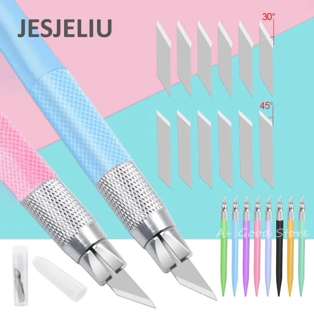 Carving Utility Knife With 12 Blade Scrapbooking Diy Hand Account Paper Cutter Art Cutter Engraving Tools Stationery Supplies