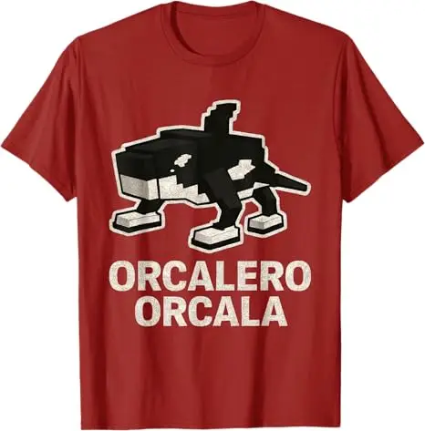 لوس Orcalitos-مضحك الإيطالية Brainrot الاطفال Orcalero Orcala تي شيرت الفكاهة Y2k تصميم ألعاب الفيديو الجرافيك المحملة الزي الجدة هدية