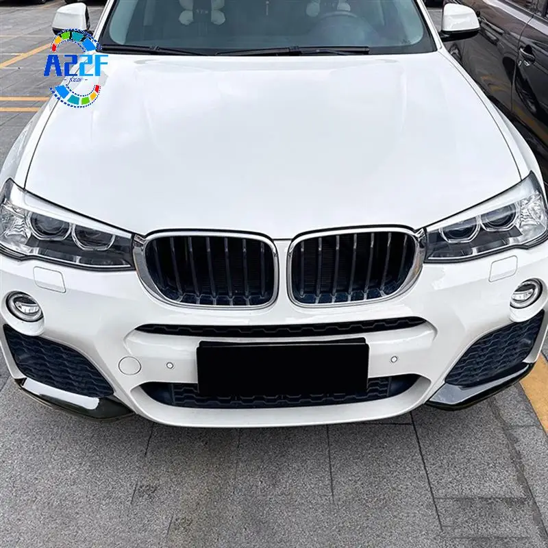 

A22F-для BMW X3 F25 X4 F26 M Sport 2014-2017 передний бампер, угол губ, диффузор, сплиттер, спойлер, защитные детали, яркий черный