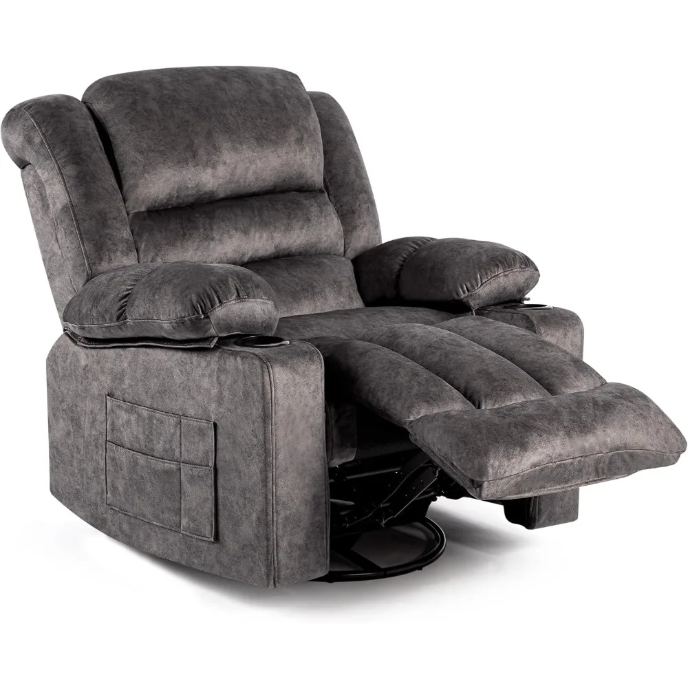 

Recliner Chair Rocker Modern Ergonomic Lounge 360 Degree Swivel Single Sofa Seat Living Room Lounge Recliners