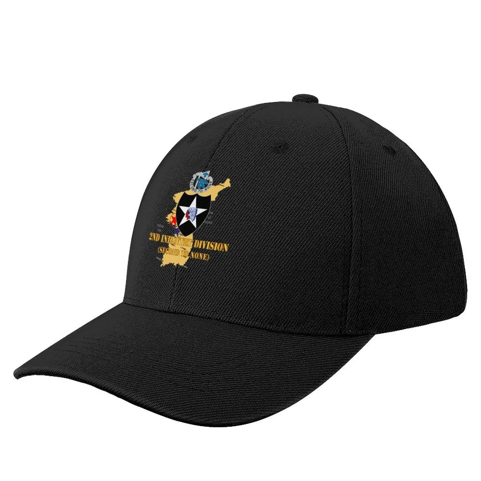 Army - Korea Map - 2nd Infantry Div - Second to None Baseball Cap custom caps tactical cap Women's Golf Clothing Men's