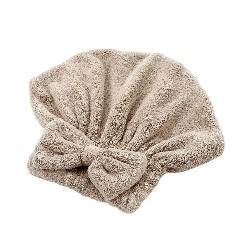 Shower Cap Women Hair Microfibre Quick Drying Bath Spa Bowknot Wrap Towel Hat for Room Accessories