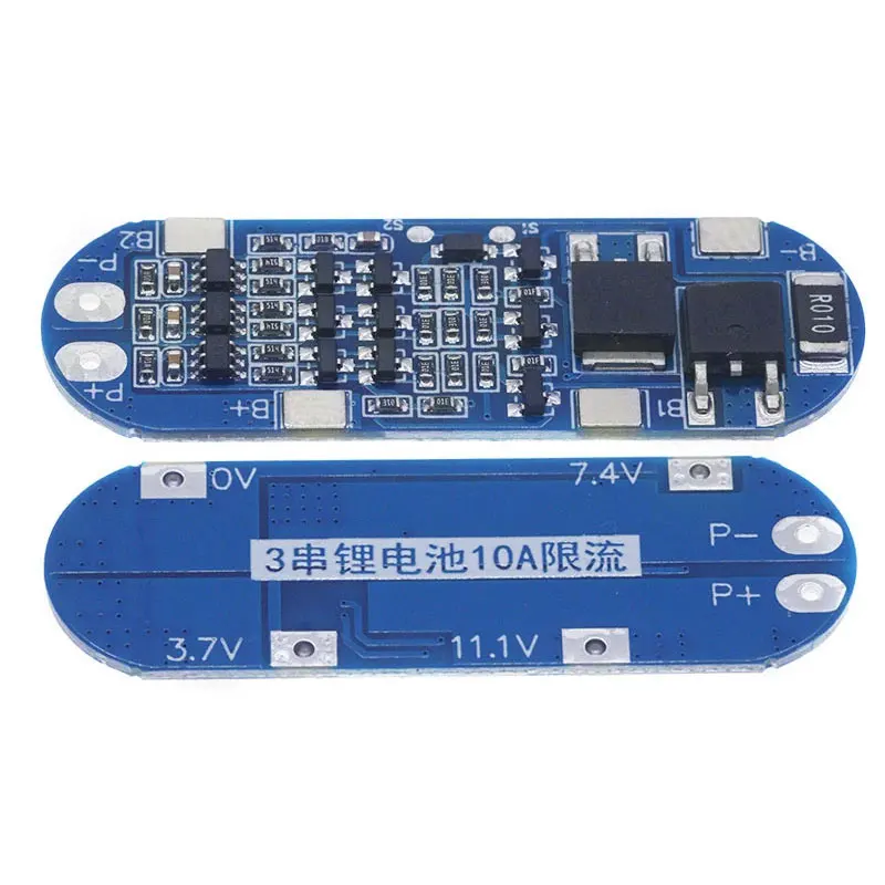 3S BMS 10A Lithium Battery Protection Board Module 11,1V 12V 12,6V for 18650 Li‑ion Battery Cell Charge Discharge Protection