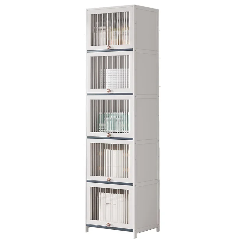 Floor-standing multi-layer corners can be pushed and pulled to move storage shelves and pot racks