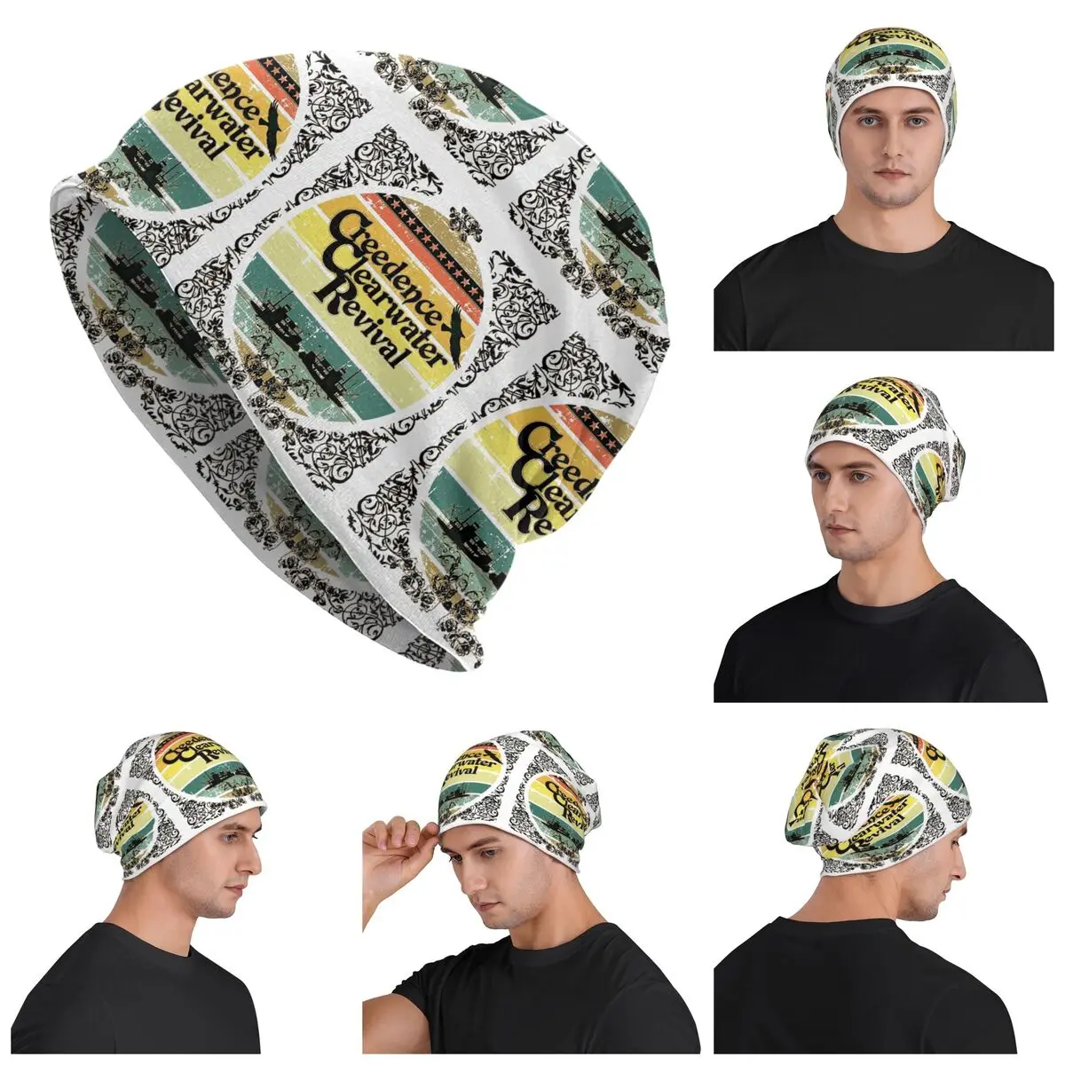 Creedence Clearwater Revival Riverboats Skullies Beanies Hats Warm Autumn Winter Outdoor Cap Knitted Bonnet Caps for Unisex