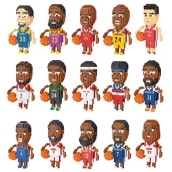 Mini Brick Basketball Player Doll Model Decoration DIY Movable Doll Diamond Building Blocks Children's Toys Collection Gift